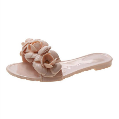 Floral slippers jelly sandals